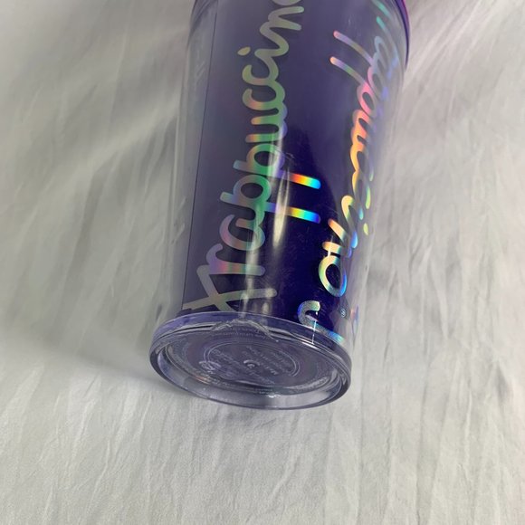 Purple Starbucks 2014 Frappuccino Cold Travel Tumbler 16 Oz Dome Lid - Picture 3 of 5